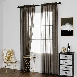 Panneaux de voile unis de luxe XinLan pour chambre et salon, rideaux filtrant la lumière douce - Product Image 4
