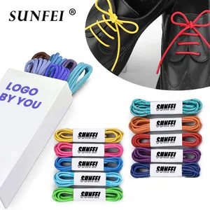 iRun Multi Color Wax Round Cords Strings Dress Shoe Laces Round Thin Waxed Cotton Shoelace for Leather Dress Shoes