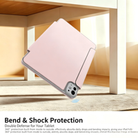 Étui magnétique personnalisé OEM RQ pour tablette iPad 10e génération, léger, avec support pliable en trois parties