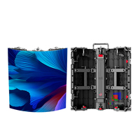 Pantalla LED de Alquiler Ligera y Flexible P2.9, Video Wall LED Plegable de 500x500mm, Pantalla Curva para Conciertos y Espectáculos en Vivo