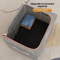 Grand sac de rangement pliable pour couette, organisateur de garde-robe en tissu, boîte de rangement pour vêtements en tissu Oxford avec fermeture éclair et cadre en acier