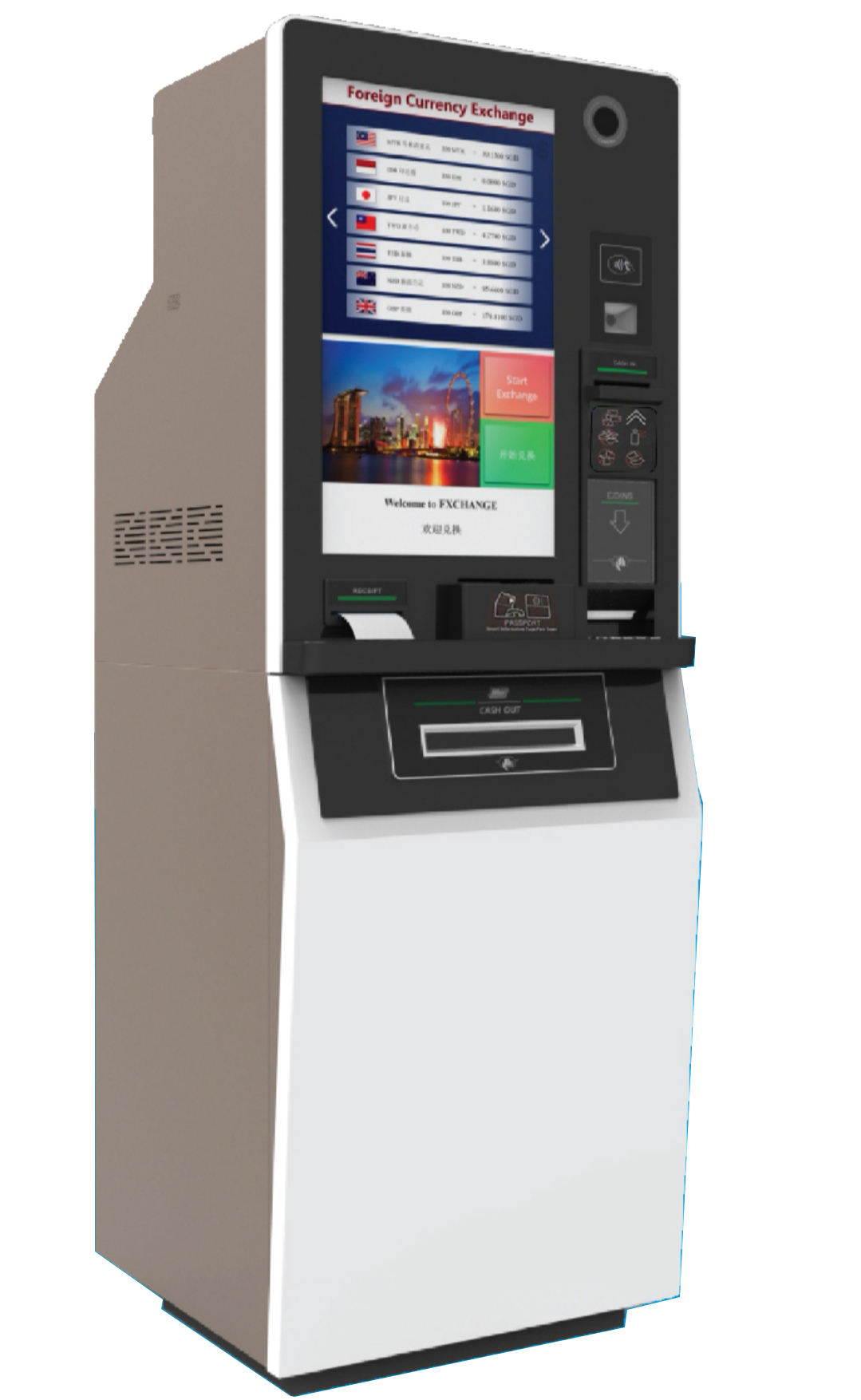 现金和硬币接收器分配器货币兑换支付亭机| Alibaba.com