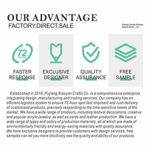 Orecchini Pendenti Artigianali Stile Carino Unisex in Acrilico Sintetico Placcato in Titanio di Xiaoyan per Anniversario - Product Image 6