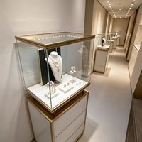 Vitrine à bijoux GZowin avec éclairage LED, robuste et légère, écologique, recyclable, étanche, design personnalisable, portable