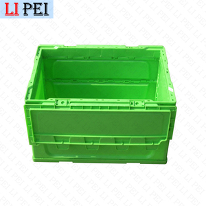 Biểu tượng tùy chỉnh có thể gập lại PP Thùng nhựa <span class=keywords><strong>Stackable</strong></span> hình chữ nhật hộp lưu trữ với nắp cho kho hậu cần - Product Image 6