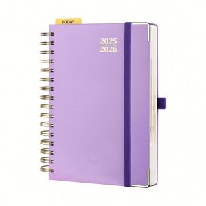 Manufacturer Custom A5 Spiral Planner Gold Foil Logo 100% Eco-Friendly Paper 80 <b>Sheets</b> Digital Printed Office/School Use - Product Image 1