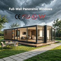Casa Contenedor Expandible de Alta Seguridad, Resistente a Huracanes, de 3 Dormitorios, con Lavandería Separada, para Hogar Modular con Encimera de Cuarzo