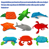 Flotteur de piscine Dolphin Pool Petz, pas besoin de gonflage, jouet flottant pour piscine en forme d'animal, maille
