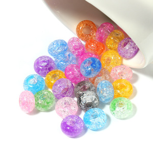 Acrylic Abacus Large-hole <b>Beads</b> Burst-crystal Two-tone Transparent <b>Blue</b> Green pink Loose <b>Beads</b> DIY Spring-color Bracelet <b>Beads</b> - Product Image 2