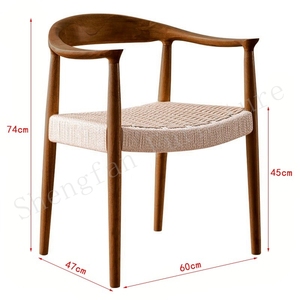 Créateurs célèbres <span class=keywords><strong>HANS</strong></span> J. <span class=keywords><strong>WEGNER</strong></span> <span class=keywords><strong>Chaise</strong></span> en bois massif du président Kennedy de style danois, robuste et durable, couleur noyer La <span class=keywords><strong>chaise</strong></span> ronde - Product Image 3
