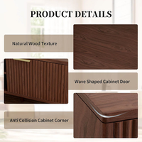 Meuble TV pratique en bois massif pour téléviseurs de 50 à 60 pouces, design européen moderne, console de rangement pour salon, meuble de maison