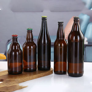 Botella de cerveza gruesa al por mayor botellas de cerveza marrón de vidrio de cuello largo para envases de cerveza y refrescos con tapa corona - Product Image 2