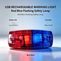 Luz de Hombro LED Recargable al por Mayor con Clip, Luz Estroboscópica Roja y Azul para Control de Tráfico