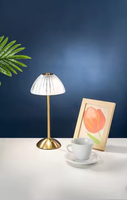 Lampe de table LED en cristal rechargeable moderne avec télécommande pour chambre, restaurant ou bar, décoration de chevet