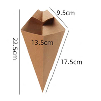 GT Biodégradable Jetable Frites Cuisson Gaufre Bois Compostable Plateau Alimentaire Couverts Porte-Frites Kraft Tasses Cônes
