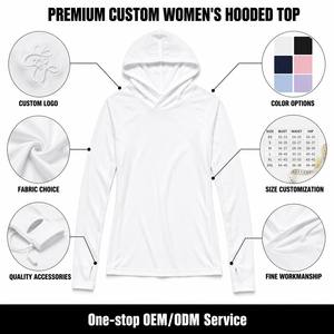 Sudadera con Capucha Personalizada para <span class=keywords><strong>Mujer</strong></span>, Protección UV 98%, Manga Larga, Orificios para Pulgares, Protección Solar UPF50, 100% Poliéster, Secado Rápido, para Senderismo, Pesca, <span class=keywords><strong>Tenis</strong></span> - Product Image 3