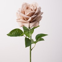 Nouvelle Arrivée 2026 – Rose Artificielle Effet Naturel Thème Couleurs d'Automne Rose Poudrée Café Ivoire