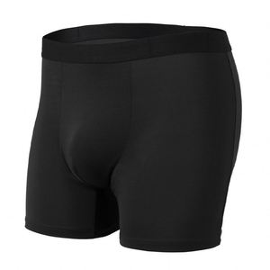 Calzoncillos bóxer de hombre de nuevo estilo, pierna larga, antidesgarros, tiro medio, color liso, transpirables, deportivos, con efecto levantacaderas - Product Image 1