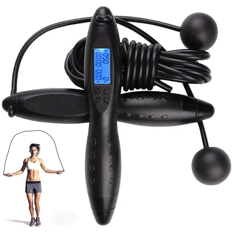 Amazon Hot Sale Weighted Cordless Smart Speed Skipping Jump RopeとCalorie Digital CounterためHome Gym Sports Fitness