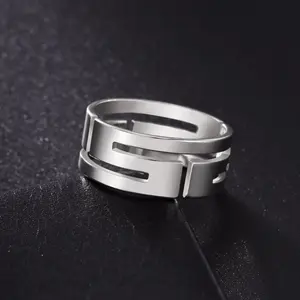 Edelstahlringe Herren Damen minimalistisch lässig geometrisch Ehering Paar Schmuck Jubiläum Geburtstag Geschenk Neuzugang