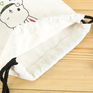 Customized Logo Printed Eco-Friendly Fashion Gift Canvas Cotton Double Rope Handbag Shoe Packaging Dust-Proof <b>Drawstring</b> Bag - Product Image 6
