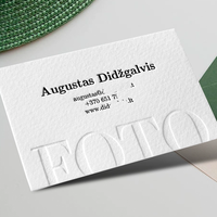 Carte de visite personnalisée en papier épais blanc/noir/gris/rose, logo en relief en typographie, conception gratuite, carte de visite professionnelle