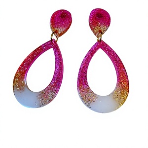 Parure de Boucles d'Oreilles Exclusives pour Femme 2026, Plaqué Or, en Résine, Design Superbe et Tendance avec Perles et Diamants, Idéale pour les Fêtes - Product Image 3