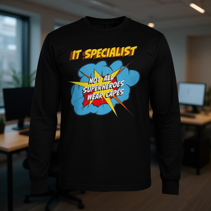 T-shirt à manches longues pour spécialistes IT, design super-héros, vêtement promotionnel - Product Image 3