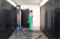 Cabina de Sandblasting para Contenedores de 20 pies, Cabina de Sandblasting para Contenedores de Envío de 40 pies, Cámara de Sandblasting Portátil 20GP
