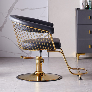 Fauteuil de coiffure de luxe YOUTAI, dernière version, design évidé, noir et or, pour salon de coiffure et barbier - Product Image 4