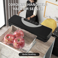Scelleuse sous vide électrique portable domestique personnalisée, faible bruit, fonctionnement manuel, pour sacs plastiques gaufrés, style mini, capacité 1,0 L, pour aliments