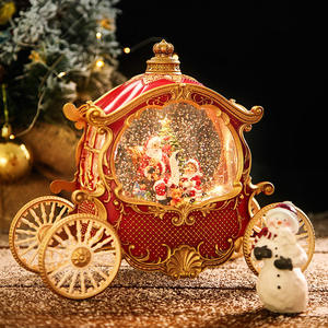 Noël transfrontalier vieil homme chariot boîte à musique boule de cristal enfants vacances cadeaux Vintage ornements personnalisés - Product Image 1