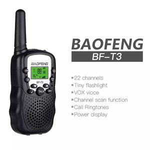 Walkie Talkies <span class=keywords><strong>BF</strong></span>-<span class=keywords><strong>T3</strong></span> para Niños, UHF de Dos Vías, Sin Licencia, Resistencia al Agua IPx4, Alcance de 0-5 km, Regalo Perfecto para Niños y Niñas - Product Image 4