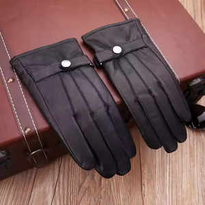 Gants en cuir véritable de mouton brun et noir, personnalisables, en gros, pour la conduite de <span class=keywords><strong>moto</strong></span>, pour hommes et femmes - Product Image 3
