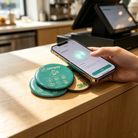 Tarjeta de Resina Epoxi RFID ISO, NFC 13.56MHz, Impermeable, para Membresía, Pago, Redes Sociales, Etiqueta Adhesiva, Uso en Hoteles y Negocios