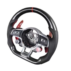 Volant en fibre de carbone avec palettes de changement de vitesse pour VW Golf GTI 7 7.5 Mk7 7,5 7R R Mk7R <span class=keywords><strong>Audi</strong></span> A3 8V Jetta Tiguan Accessoires - Product Image 2