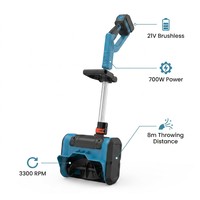 Pelle à neige électrique de 10 pouces avec batterie 3.0Ah et chargeur pour trottoir et allée
