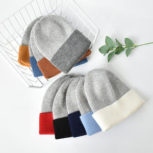 <span class=keywords><strong>Bonnet</strong></span> en tricot d'hiver multicolore pour femmes, <span class=keywords><strong>bonnet</strong></span> de ski unisexe en laine avec <span class=keywords><strong>pompon</strong></span> en fourrure, vente en gros - Product Image 1