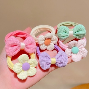 Coleteros con Flores y Lazos para Niñas, Bandas Elásticas para el Cabello de Colores, Accesorios para el Cabello de Uso Diario - Product Image 3