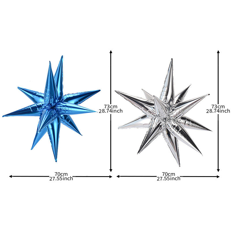 Nicro Wholesale Price 26inch DIY Multi Colors Exploding Star Balloons Photo Prop Party Decoration Large 3D Aluminum Foil Balloon