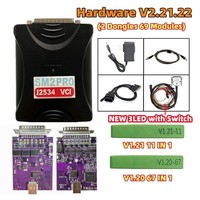 SM2 PRO J2534 VCI PCM Programmeur ECU Outils de Programmation ECU Auto avec Dongle V1.20 et 1.21