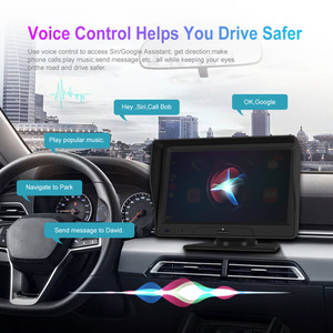 7-inch HD1080P không dây Carplay màn hình phía trước 2.5K phía sau 1080P máy ảnh điều khiển bằng giọng nói Android Auto FM-xe hỗ trợ đảo ngược - Product Image 3