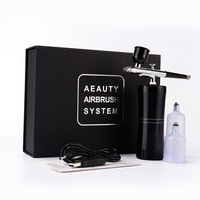 Aérographe professionnel portable pour barbier, pistolet pulvérisateur rechargeable USB, kit sans fil pour coiffure artistique, compresseur aérographe