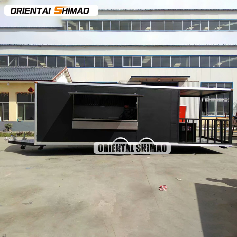 bbq food trailer with porch