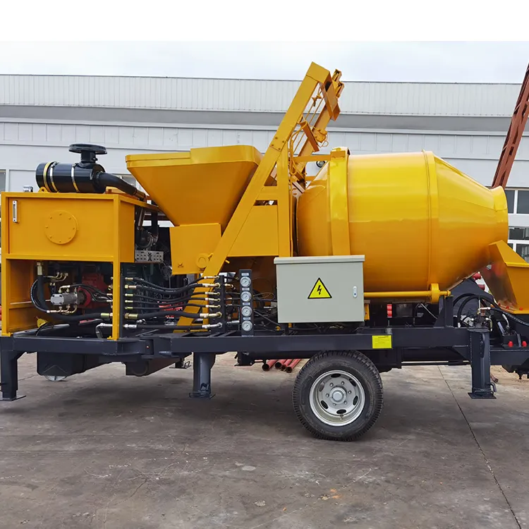 Nieuwe Collectie Gedwongen Mini Draagbare Diesel Betonmixer Met Beton Pomp