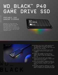 Marca 2TBG Disco de estado sólido 2tbg/<span class=keywords><strong>WD</strong></span> _ <span class=keywords><strong>BLACK</strong></span> P40 Unidad de juego - Product Image 2