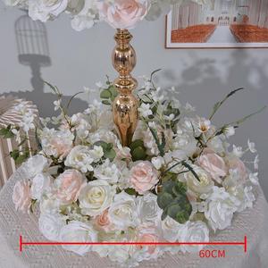 Hot Sale 60-80cm Silk Artificial <b>Flower</b> ball Candlestick <b>Flower</b> Wreath Aisle Bouquet Wedding Centerpieces and Table <b>Decorations</b> - Product Image 5