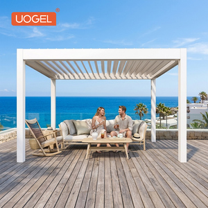 Pérgola de Aluminio Estilo Mediterráneo Italiano, Impermeable, Ecológica, Motorizada/Manual, Tamaños de 3-6m, para Terraza Exterior Costera - Product Image 2