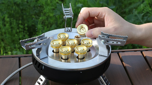 휴대용 접이식 스테인레스 스틸 금속 부탄 프로판 가스 스토브 수동 경량 실용적인 야외 캠핑 스토브 가스 절약 - Product Image 5