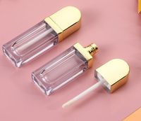 Tube à gloss à lèvres vide grande capacité, mini-contenant cosmétique haut de gamme doré pour rouge à lèvres et gloss DIY, logo personnalisé